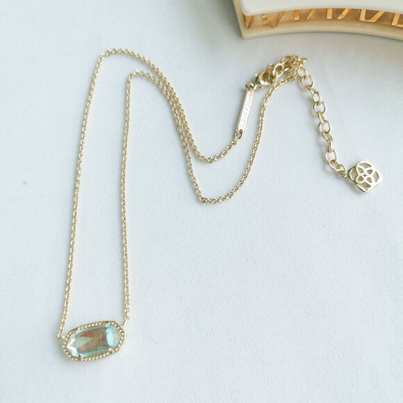 Kendra Scott Elisa Gold Dichroic Glass Necklace - Picture 3 of 4
